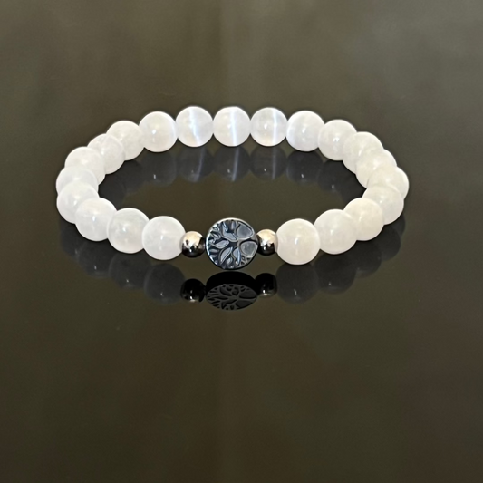 Bracciale "Albero della Vita" in Ematite e Selenite